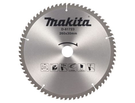 MAKITA PIŁA TARCZOWA  260x30x 70z DO ALUMINIUM
