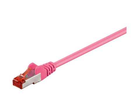 CAT 6 Kabel łączący, S/FTP (PiMF), Purpurowy - Długość kabla 0.5 m