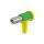 Złącze laboratoryjne bananowe 6mm gniazdo żółto-zielony 4mm2 55.3220-20