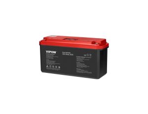 Akumulator LiFePO4 (litowo-żelazowo-fosforanowy) 12,8V 150Ah z układem BMS, wyświetlaczem LCD i Bluetooth Vipow