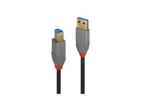 Kabel USB 3.2 typu A na B o długości 1 m, 5 Gb/s, Anthra Line