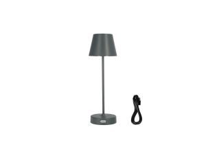 Lampka stołowa NELI 2,7W LED szara, z akumulatorem 2200mAh, IP54, barwa ciepła 200lm, 33cm, EDO777643 EDO