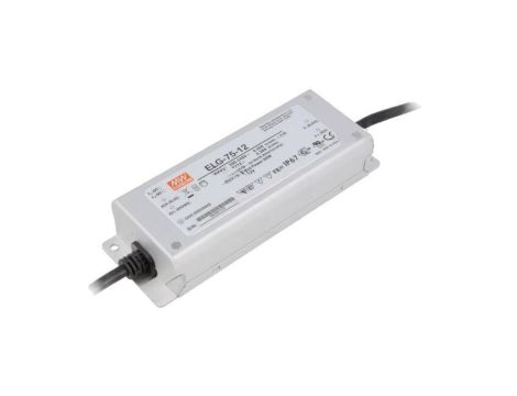 Zasilacz impulsowy, LED, 60W, 5A, 12VDC, 180...295VAC ELG-75-12