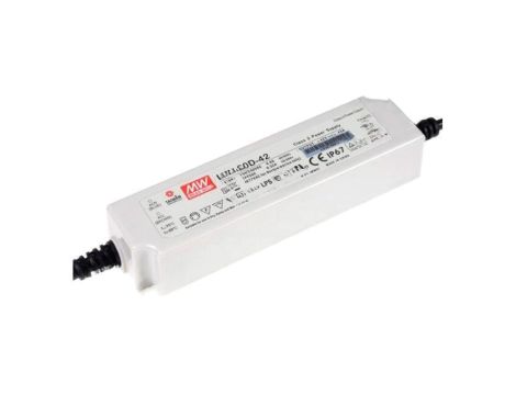 Zasilacz impulsowy, LED, 60,06W, 1,43A, 42VDC, 90...305VAC LPF-60D-42