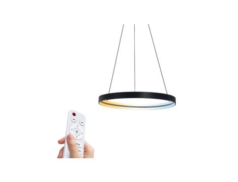 Lampa wisząca LED, 70W, 4900lm, 3CCT, IP20, czarna, z pilotem, ściemnialna, REGINA HOROZ
