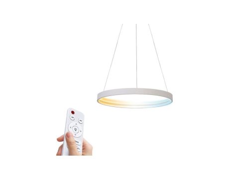 Lampa wisząca LED, 70W, 4900lm, 3CCT, IP20, biała, z pilotem, ściemnialna, REGINA HOROZ