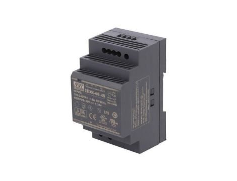 Zasilacz impulsowy, na szynę DIN, 60W, 1,25A, 48VDC, 85...264VAC HDR-60-48