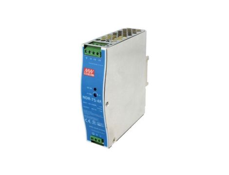 Zasilacz impulsowy, na szynę DIN, 76,8W, 1,6A, 48VDC, 90...264VAC NDR-75-48