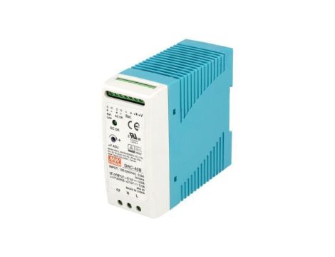 Zasilacz impulsowy, buforowy, na szynę DIN, 40,02W, 27,6VDC DRC-40B