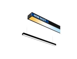 Oprawa liniowa LED 118cm, 40W, 3200lm, IP20, 3CCT, czarna, FORTIS HOROZ