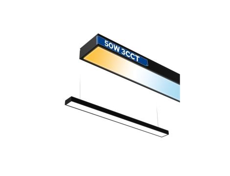 Oprawa liniowa LED 118cm, 50W, 4000lm, IP20, 3CCT, czarna, FORTIS HOROZ