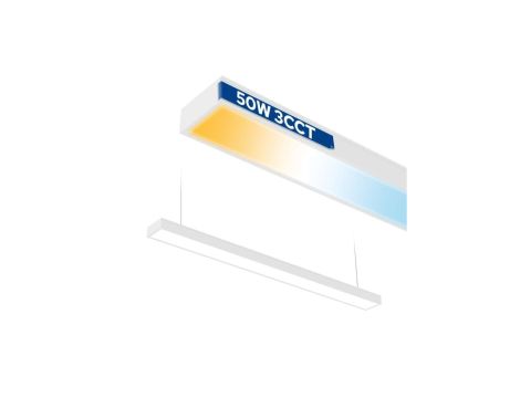 Oprawa liniowa LED 118cm, 50W, 4000lm, IP20, 3CCT, biała, FORTIS HOROZ