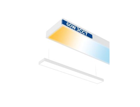Oprawa liniowa LED 118cm, 60W, 4800lm, IP20, 3CCT, biała, FORTIS HOROZ