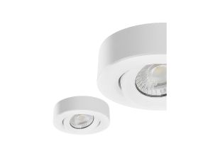Oprawa natynkowa downlight LED, 5W, 450lm, IP20, 3CCT, okrągła, biała, NORA PRO/S HOROZ