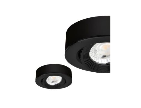 Oprawa natynkowa downlight LED, 5W, 450lm, IP20, 3CCT, okrągła, czarna, NORA PRO/S HOROZ