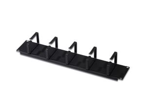 Organizator kablowy 19 2U, 5x uchwyty stalowe, 85x60mm, czarny DN-19 ORG-2U-SW