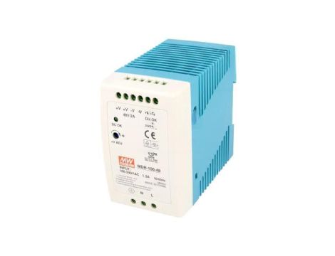 Zasilacz impulsowy, na szynę DIN, 96W, 2A, 48VDC, 85...264VAC MDR-100-48