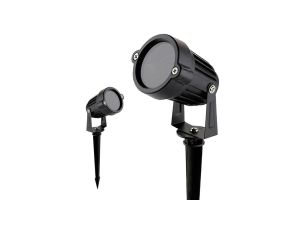 Reflektor ogrodowy wbijany GU5.3 , IP65, czarny, plastikowy, OPTIC-X HOROZ