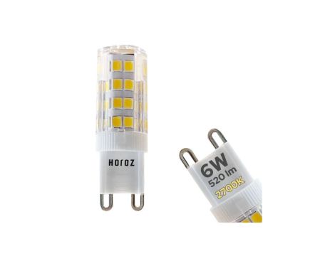 Żarówka LED G9 6W, 520lm, 2700K, 220-240V, PETA HOROZ