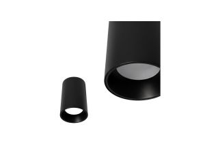Punktowa oprawa natynkowa tuba fi 60mm, GU10, IP20, okrągła, czarna, SALSA HOROZ