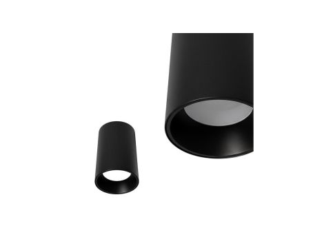 Punktowa oprawa natynkowa tuba fi 60mm, GU10, IP20, okrągła, czarna, SALSA HOROZ