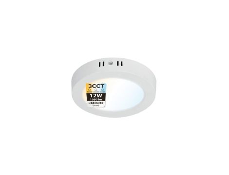 Plafon LED 12W, 1050 lm, 3CCT, IP20, okrągły, biały, MILENA HOROZ
