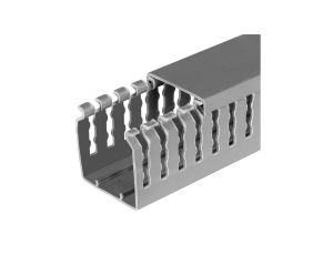 Kanał grzebieniowy 25x25mm szary korytko kablowe z pokrywą 2mb NEKU