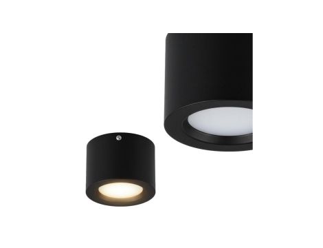 Punktowa oprawa natynkowa tuba LED, 10W, 700lm, IP20, 4200K, okrągła, czarna, SANDRA HOROZ