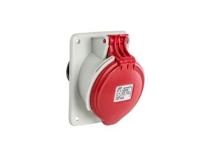 Gniazdo tablicowe 16A 5P (3P+N+E) 400V skośne 6H - czerwone IP44