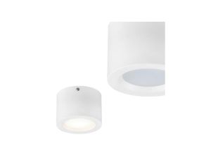 Punktowa oprawa natynkowa tuba LED, 5W, 350lm, IP20, 4200K, okrągła, biała, SANDRA HOROZ