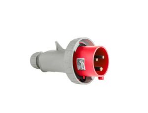 Wtyczka przenośna 32A 4P (3P+E) 400V 6H - czerwona IP67