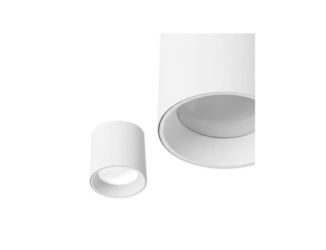 Punktowa oprawa natynkowa tuba fi 76mm, GU10, IP20, okrągła, biała, SALSA-L HOROZ