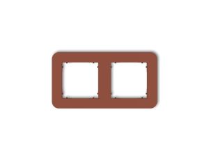 MINI Ramka uniwersalna podwójna zaokrąglona z tworzywa terakota 63MRTZ-2