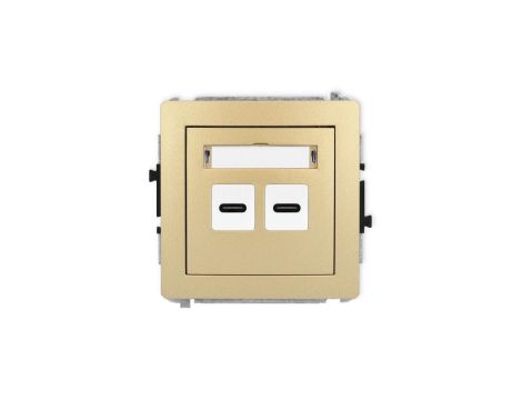 DECO Mechanizm ładowarki USB podwójnej 2xUSB C, 30W max. złoty 29DCUSB-9