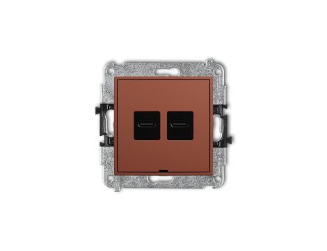 ICON Mechanizm ładowarki USB podwójnej 2xUSB C, 30W max., bez pola opisowego terakota 63ICUSBBO-9