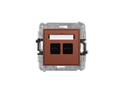 ICON Mechanizm ładowarki USB podwójnej 2xUSB C, 30W max. terakota 63ICUSB-9