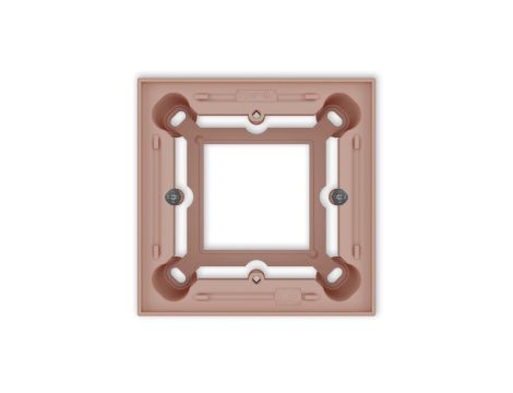 ICON Puszka natynkowa pojedyncza kwadratowa ICON łososiowy 62PUK-1