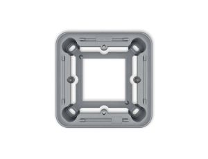 ICON / MINI Puszka natynkowa pojedyncza zaokrąglona ICON i MINI srebrny metalik 7PUZ-1