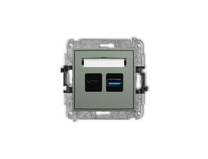 MINI Mechanizm ładowarki USB podwójnej USB C + USB A, 30W max. szałwiowy 61MCUSB-10