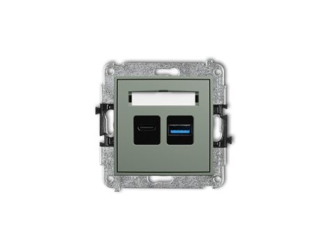 MINI Mechanizm ładowarki USB podwójnej USB C + USB A, 30W max. szałwiowy 61MCUSB-10