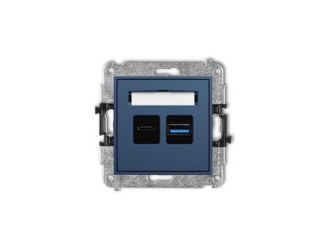ICON Mechanizm ładowarki USB podwójnej USB C + USB A, 30W max. navy blue 64ICUSB-10