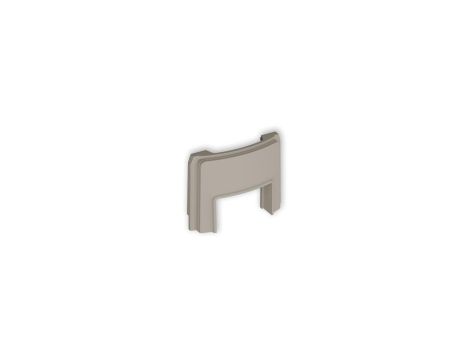 Zaślepka z wpustem do korytka 25x15 mm do puszki natynkowej pojedynczej PUO-1 taupe 60ZAPUO-3