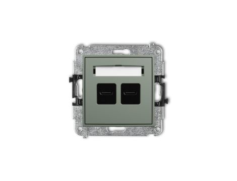MINI Mechanizm ładowarki USB podwójnej 2xUSB C, 30W max. szałwiowy 61MCUSB-9
