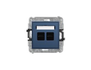 MINI Mechanizm ładowarki USB podwójnej 2xUSB C, 30W max. navy blue 64MCUSB-9