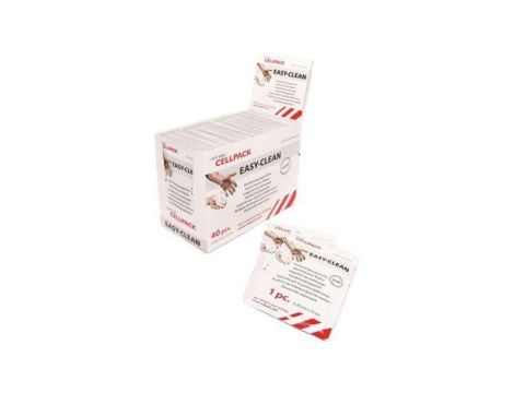 EASY-CLEAN Chusteczki do rąk w saszetkach, ekspozytor, 434133 /opak 40szt./