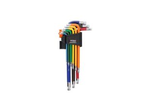 Zestaw kluczy Torx, kolorowe T10-T50 9szt. KraftiDele