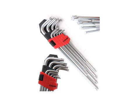 Klucze imbusowe zestaw 9szt. TORX długie T10-T50 imbus - Schmith