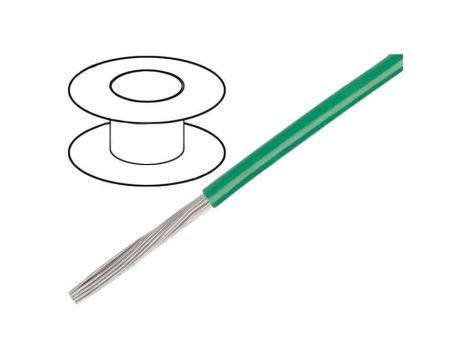 Przewód EcoGen, EcoWire, HookUp Wire linka Cu d: 18AWG MPPE zielony 600V 30,5m 6715 GR005