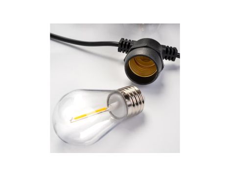 Girlanda Solarna Ogrodowa LUMILED 22x LED Ozdobne Żarówki 15m 2700K Ciepła + Pilot SOLENA