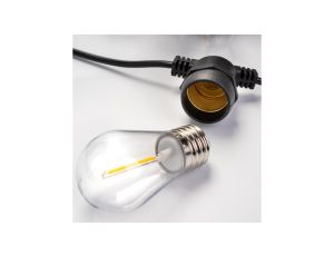 Girlanda Solarna Ogrodowa LUMILED 30x LED Ozdobne Żarówki 20m 2700K Ciepła + Pilot SOLENA